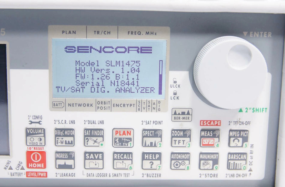 Sencore SLM1475 Digital & Analog TV and SAT Analyzer 4-2250 MHz