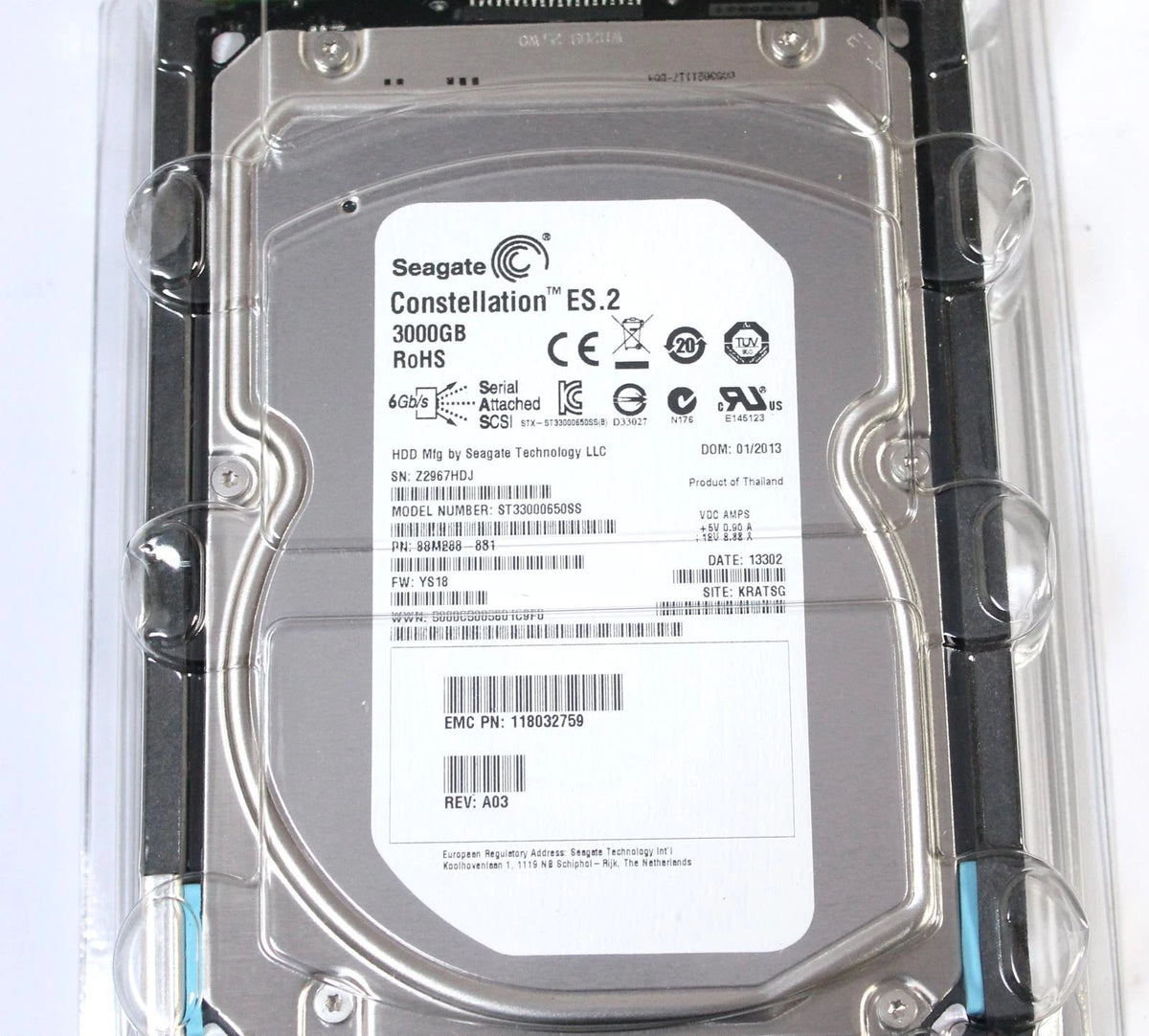 EMC 3TB 7.2K SAS Hard Drive 005049278 / 118032759 for VNX 5500 5700 7500