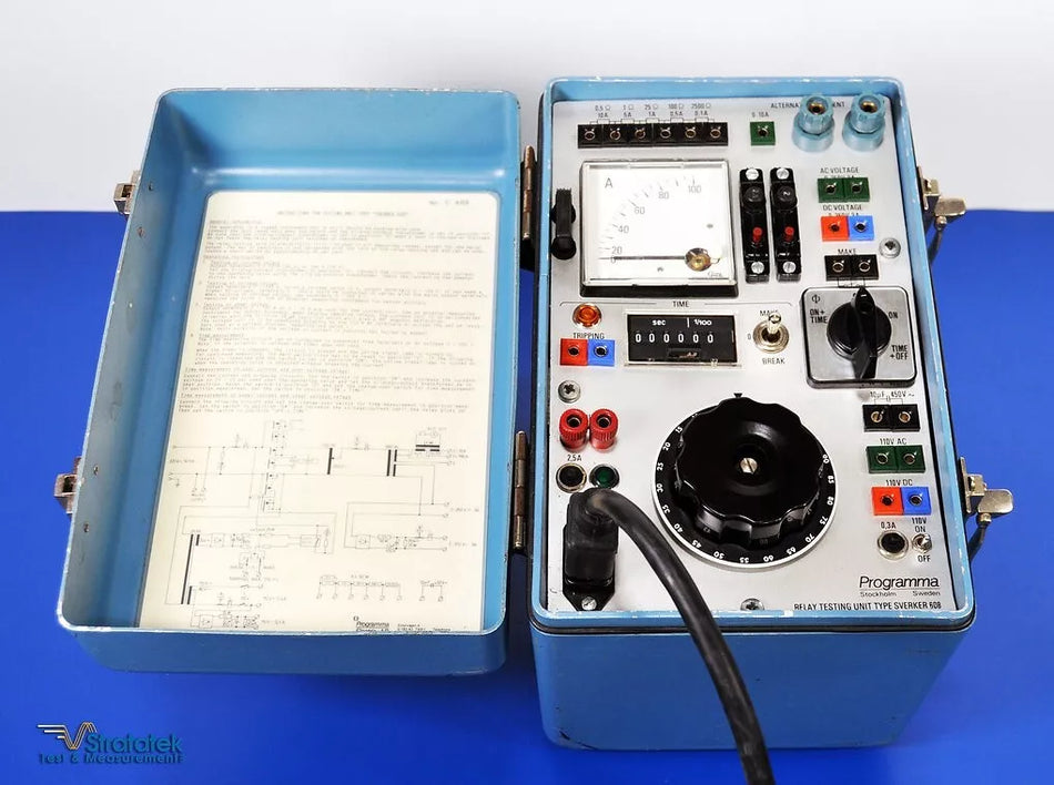 Programma SVERKER 608 Relay Test Set 10A/100A ACV/DCV NIST Calibrated 220V Input