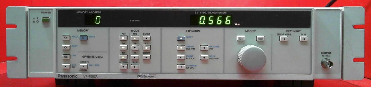 Panasonic VP7662A RDS Encoder for Radio Broadcast Systems