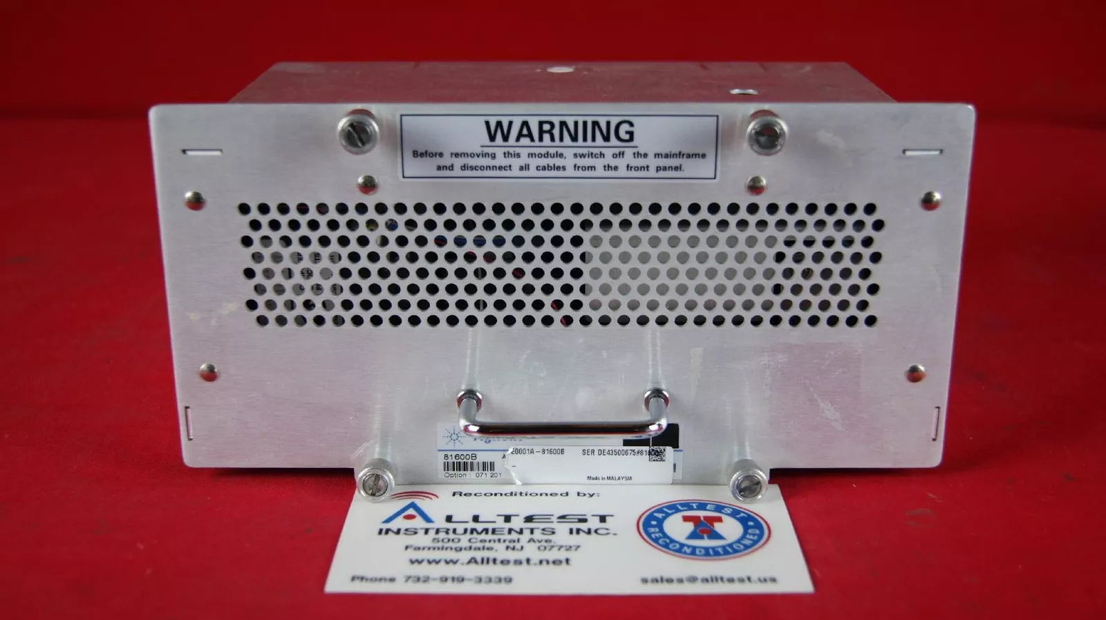 Agilent 81600B Tunable Laser Transmission Bands 1260-1640 nm OPT, CAL