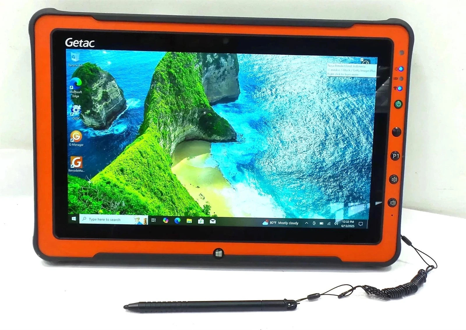 Getac F110 G5 FHD Touch Core i5-8265U 1.60GHz 16GB 256GB Win 10 Pro Tablet