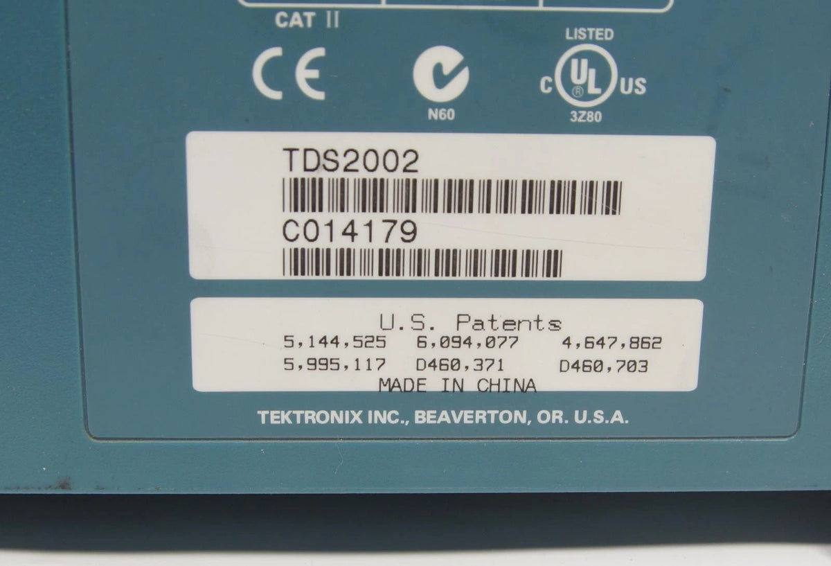 Tektronix TDS 2002 2CH 60MHz 1GS/s Digital Storage Oscilloscope
