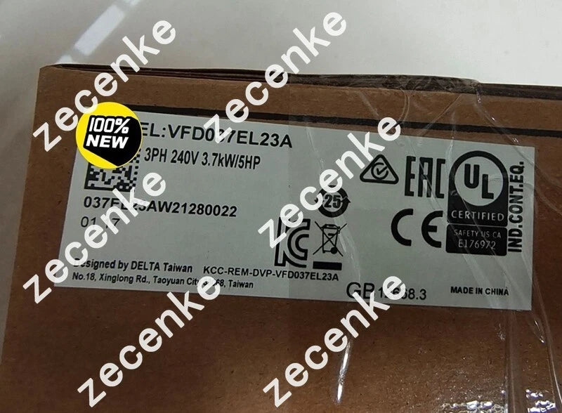 One Delta VFD037EL23A 3.7kW VFD Inverter New Expedited Shipping