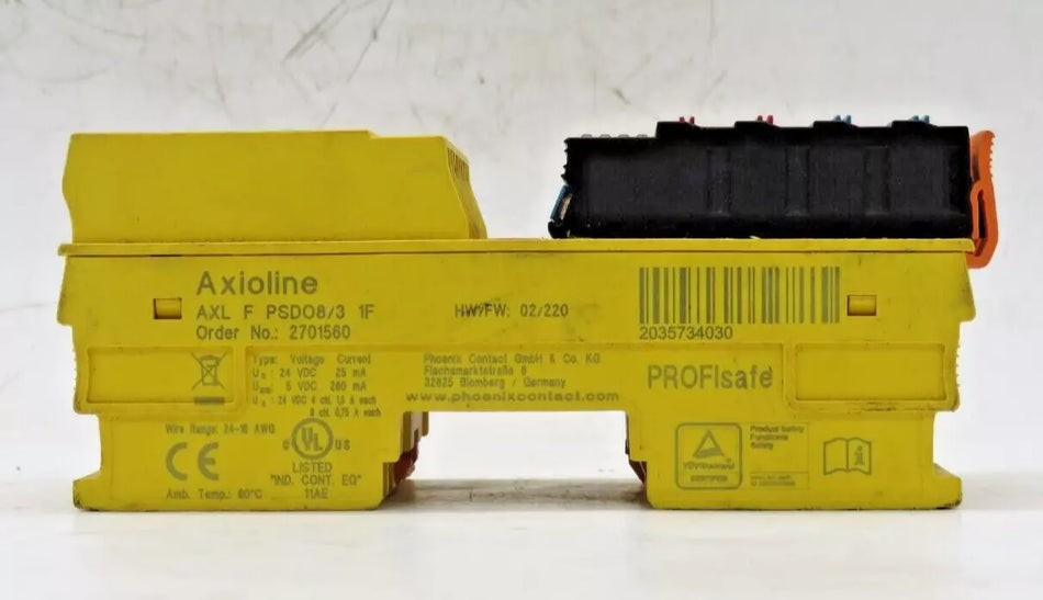 Phoenix Contact AXL F PSDO8/3 1F Digital Output Module #2701560 24VD