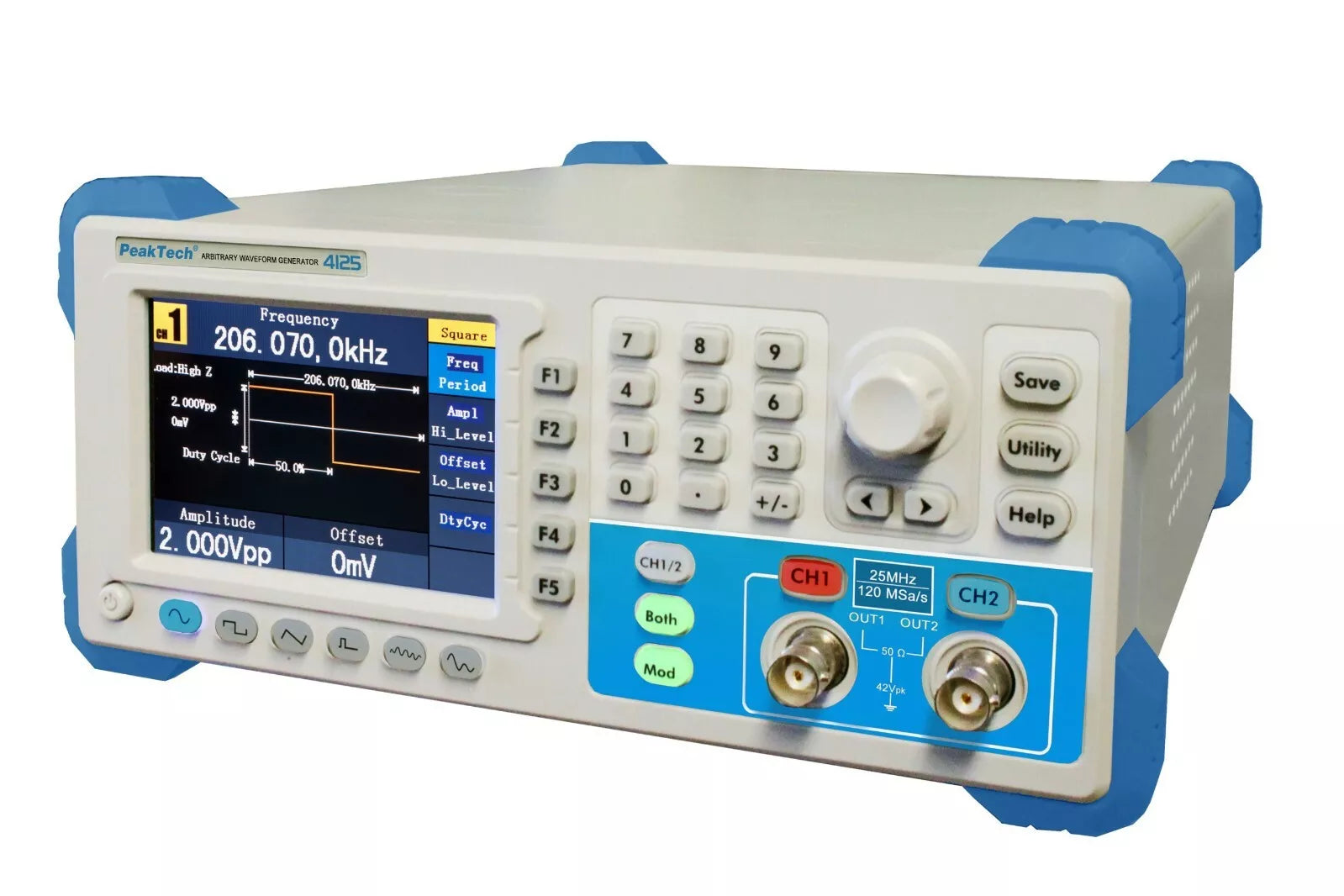 Peaktech P4125 2 Channel Arbitrary Waveform Generator 1 µHz – 25 MHz AWG AFG - XG eqpt