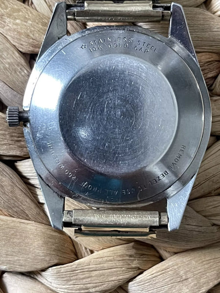 Vintage Wittnauer Automatic Men's Watch Stainless + 10k Gold Cap