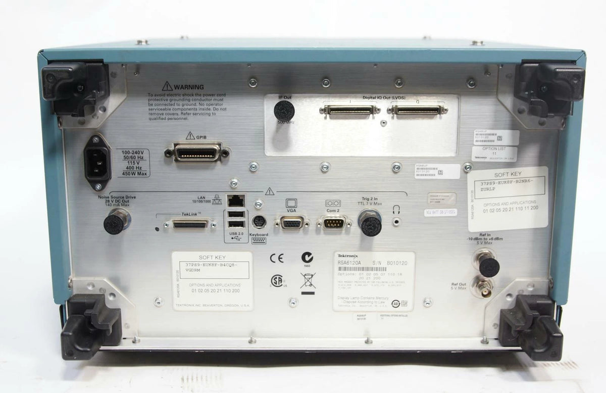 Tektronix RSA6120A Real Time Spectrum Analyzer 9 kHz to 20 GHz with Options