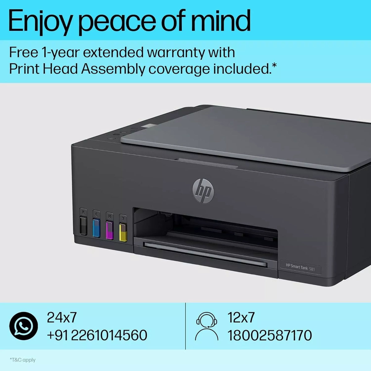 HP Smart Tank 525 All-in-One Wireless Printer with High-Capacity Ink Tank System