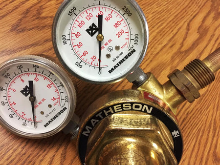 Matheson 19-590 Gas Regulator with 2 Matheson Gauges