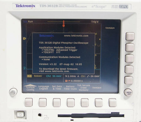 Tektronix TDS3032B 300 MHz 2CH DPO Oscilloscope with TRG / FFT Modules