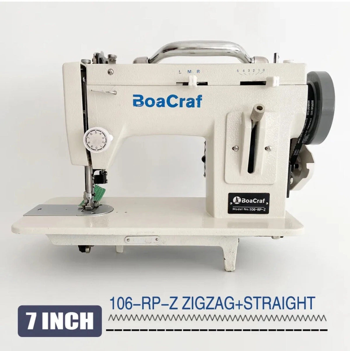 9'' Walking Foot Zigzag Stitch Arm Sewing Machine for Leather Sewing