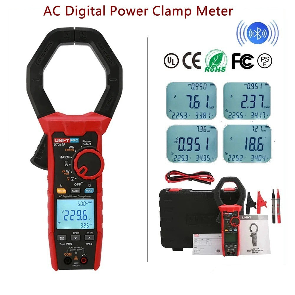 UNI-T UT219P Digital Power Factor Clamp Meter with Bluetooth