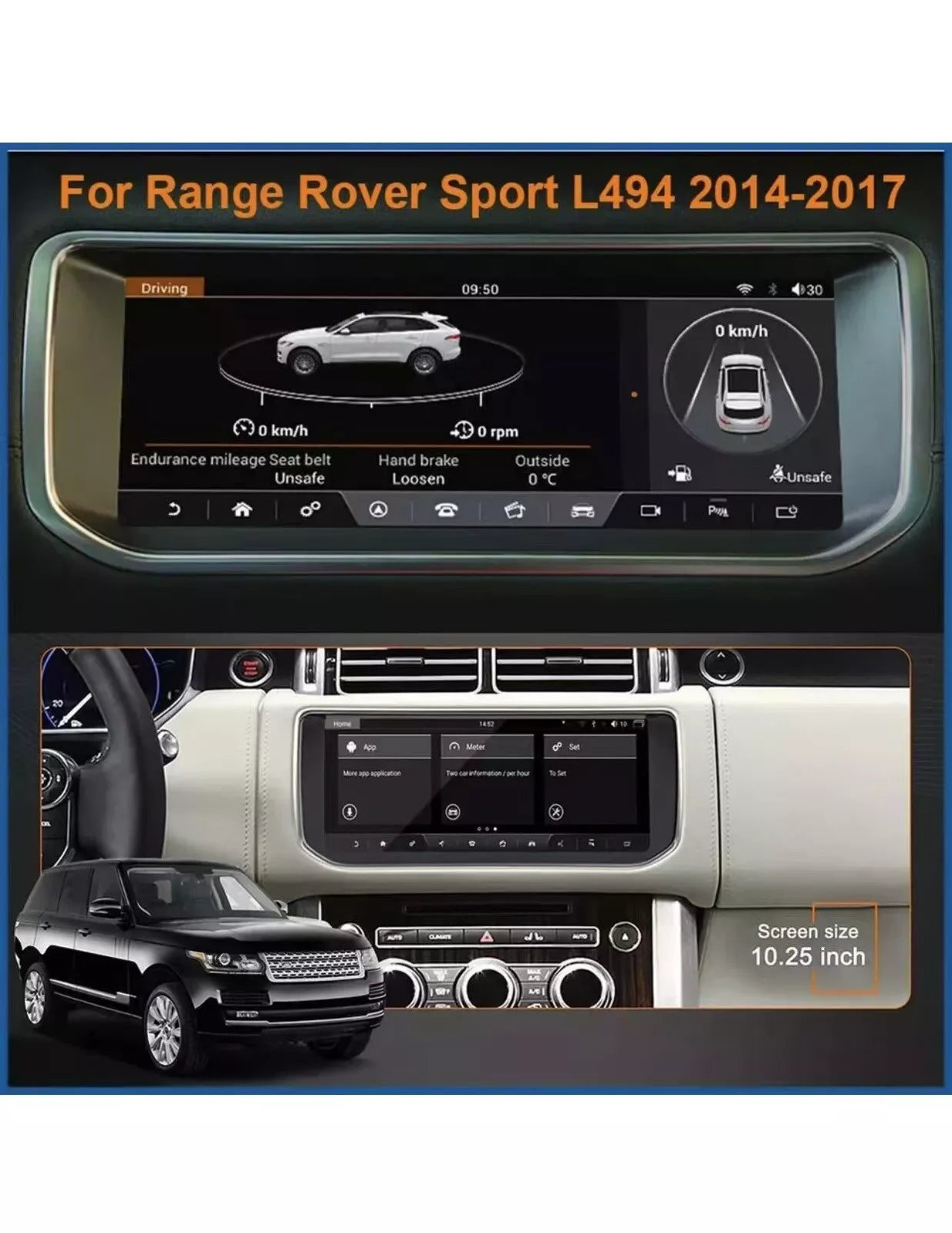 Android Car Radio Stereo for 2014-2017 Land Rover Range Rover Sport L494