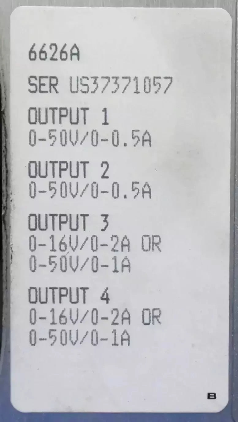 Agilent 6626A System DC Power Supply - Reliable Power Source