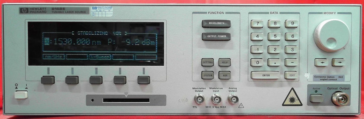 HP Agilent Keysight 8168E Tunable Laser Source 1475nm to 1575nm