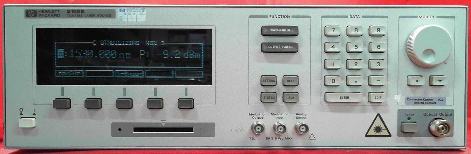 HP Agilent Keysight 8168E Tunable Laser Source 1475nm to 1575nm