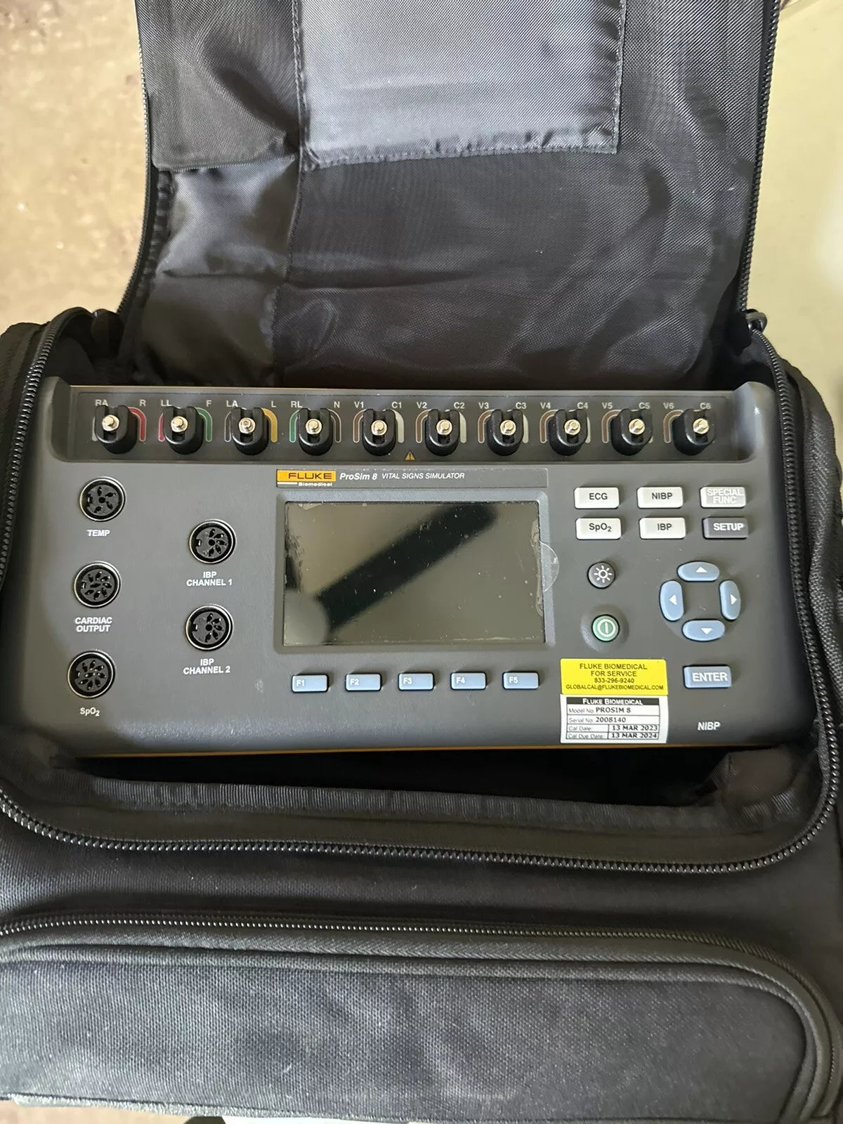 Prosim8 Rear Panel Fluke Biomedical ProSim 8 Vital Signs Simulator (Calibrated 2024) – XG eqpt