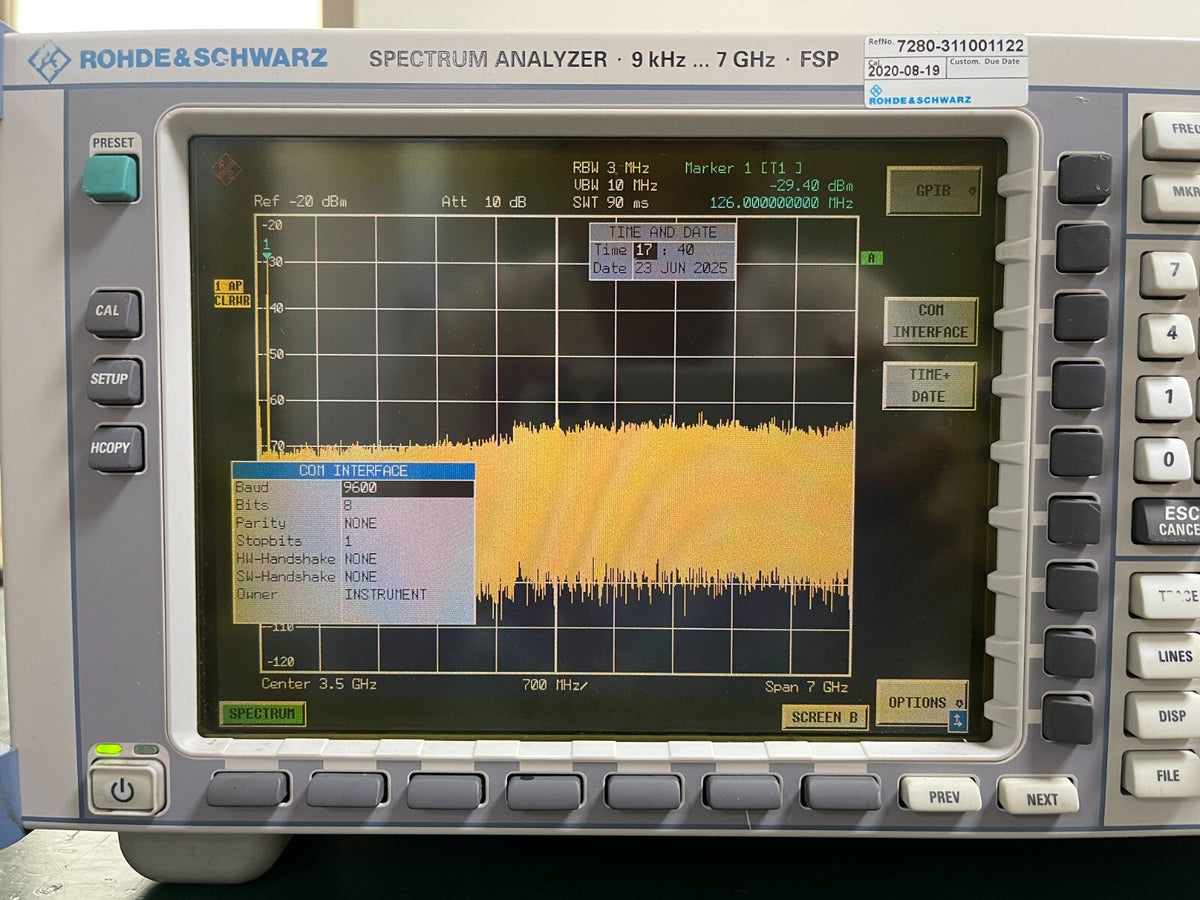 Rohde & Schwarz FSP7 Spectrum Analyzer 9 kHz - 7 GHz _ 0645 - XG eqpt