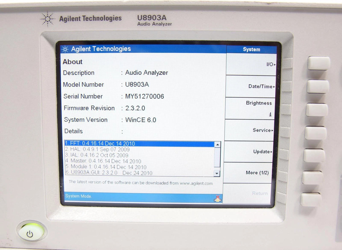 Agilent / Keysight U8903A 10 Hz to 100 kHz Digital/Analog Audio Analyzer