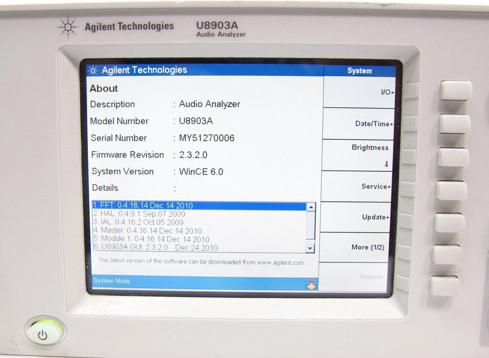 Agilent / Keysight U8903A 10 Hz to 100 kHz Digital/Analog Audio Analyzer