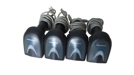 LOT of 4 Datalogic Gryphon GD4130-BK USB Barcode Scanner Bundle