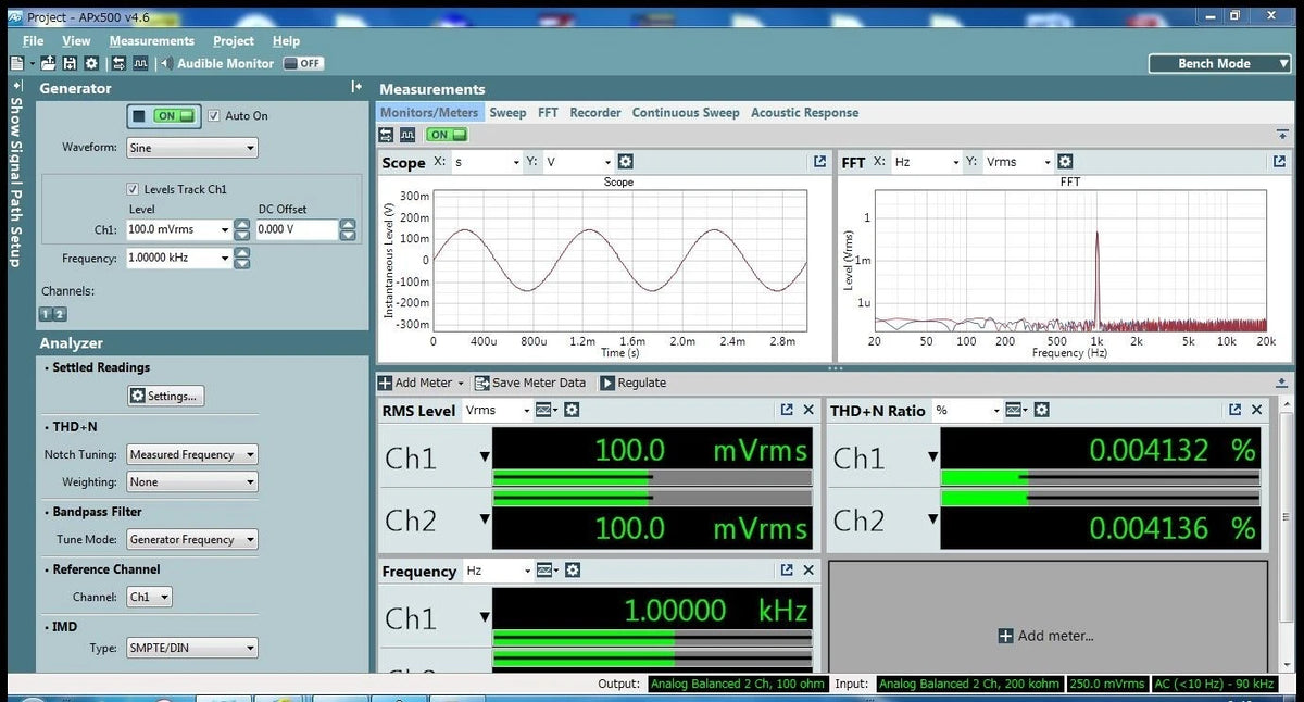 Audio Precision APX515 Audio Analyzer for High-precision Audio Testing