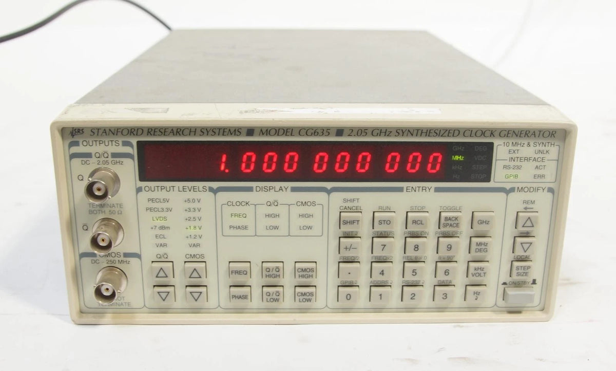 Stanford Research Systems CG635 16-Digit Clock Generator 2.05 GHz Opt 3 Rubidium