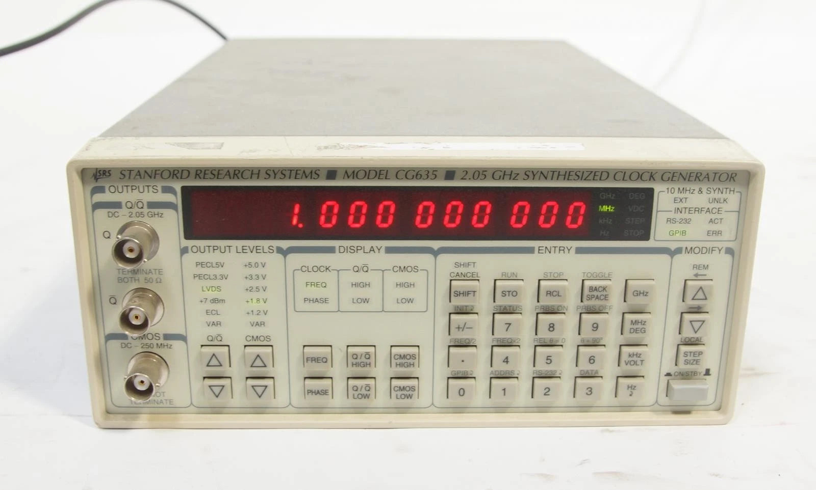 Stanford Research Systems CG635 16-Digit Clock Generator 2.05 GHz Opt 3 Rubidium
