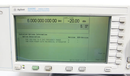 Agilent E4428C 250 kHz - 6.0GHz ESG Analog Signal Generator OPT UNB 506