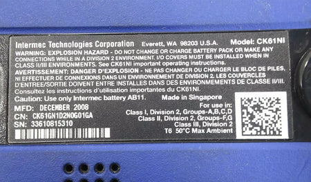 Lot of 3 Intermec CK61NI Handheld Computer Barcode Scanner