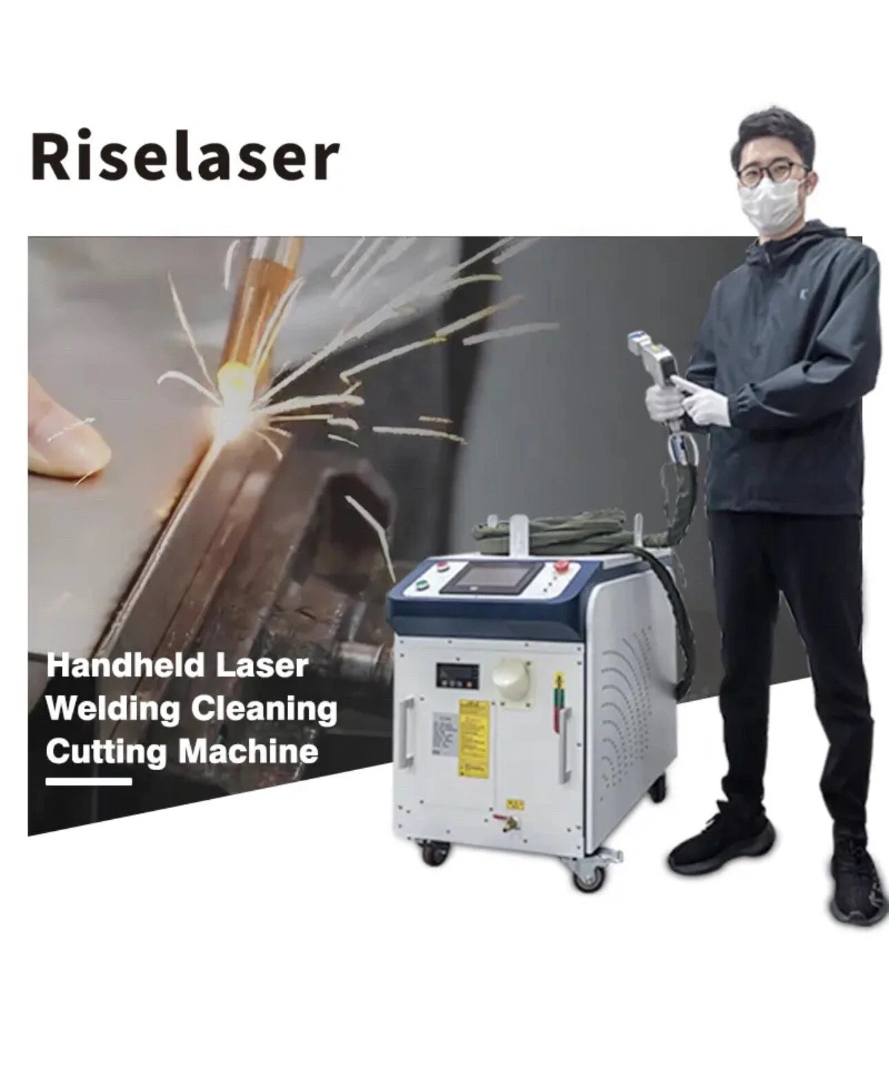 3 in 1 1500W MAX/Raycus Handheld Fiber Laser Welding/Cleaning/Cutting Machine