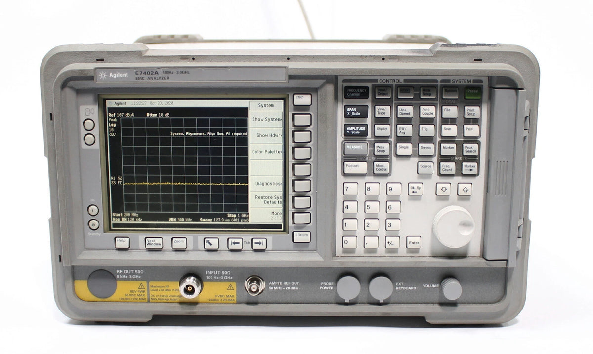 HP Agilent E7402A EMC Spectrum Analyzer 100Hz - 3GHz OPT UKB 1DR 1D5 AYQ AYX