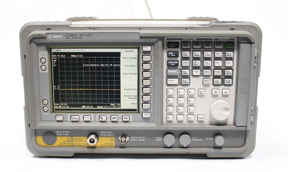HP Agilent E7402A EMC Spectrum Analyzer 100Hz - 3GHz OPT UKB 1DR 1D5 AYQ AYX