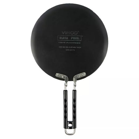 Pearl Hard Anodised Dosa Tawa with Thick Non-Stick Surface by Vinod - Black