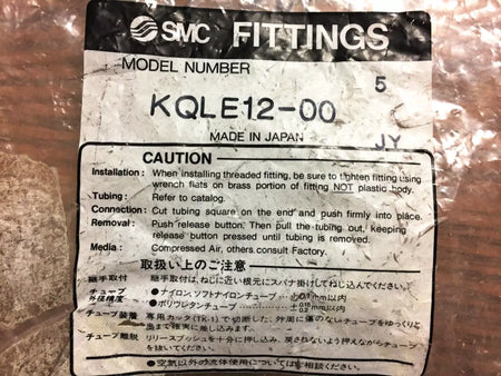 SMC KQLE12-00 Fitting, KQ One Touch Fitting