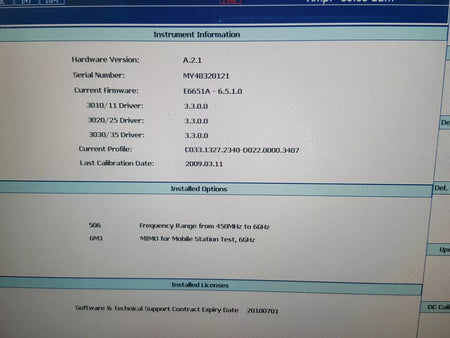 Agilent E6651A Mobile WiMAX Test Set Opt.506 6M1 0121