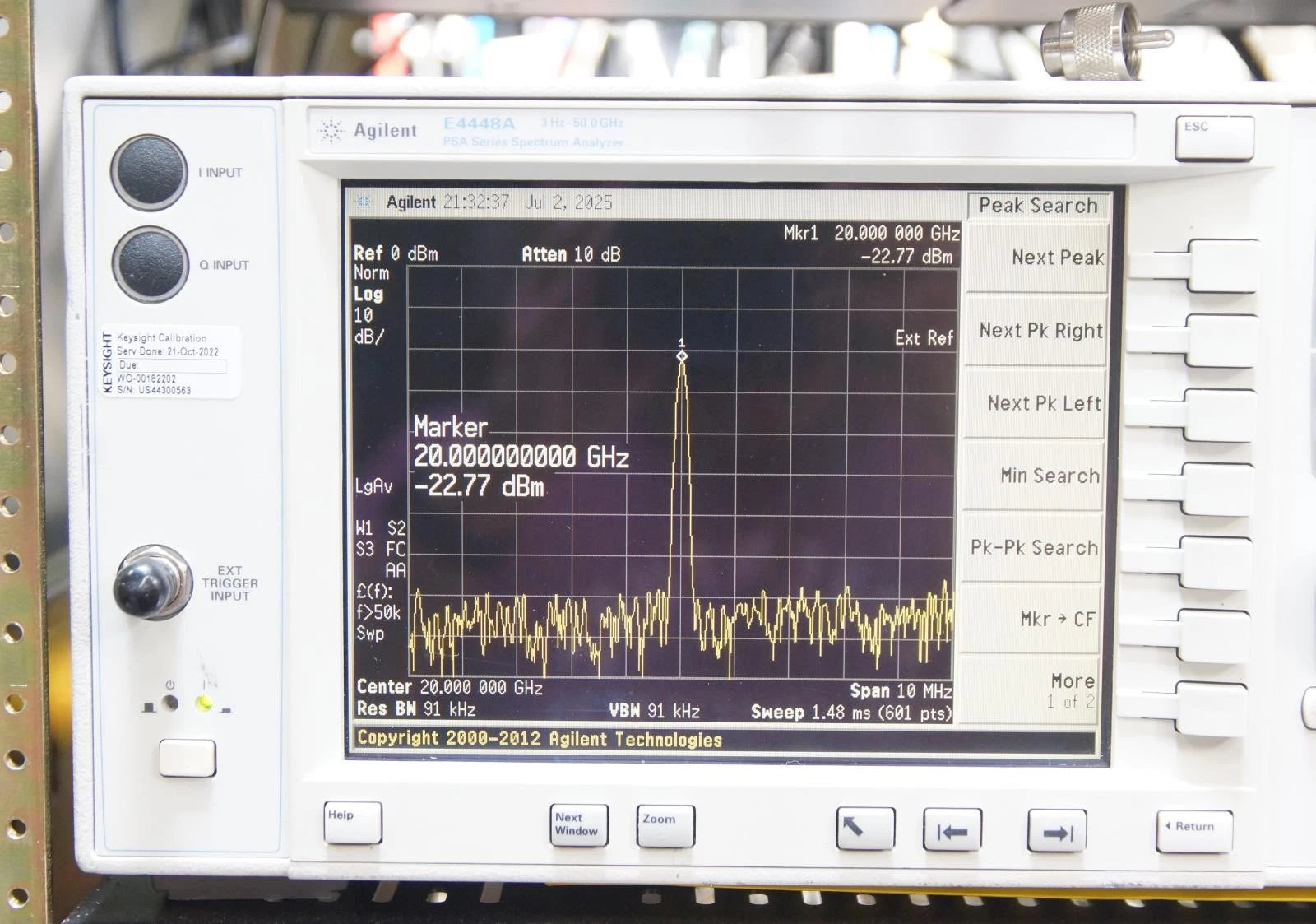 Agilent E8257D PSG 250kHz -20GHz Analog Signal Generator 1E1 520 UNT UNW