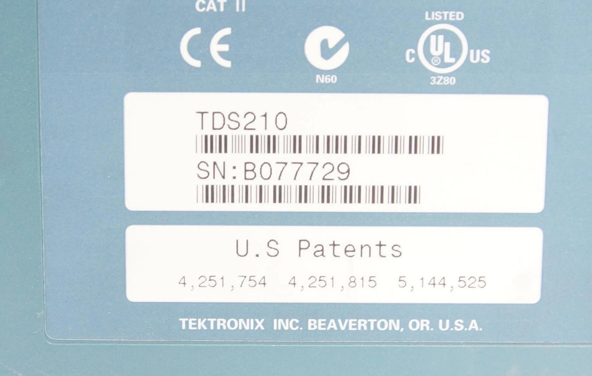 Tektronix TDS 210 60MHz 1GS/s 2-Channel Digital Real Time Oscilloscope