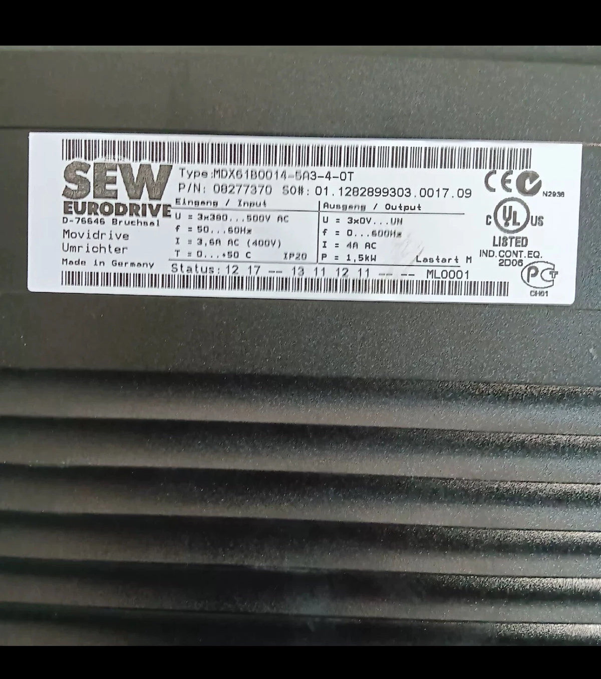 MDX61B0014-5A3-4-0T Variable Frequency Drive (VFD)
