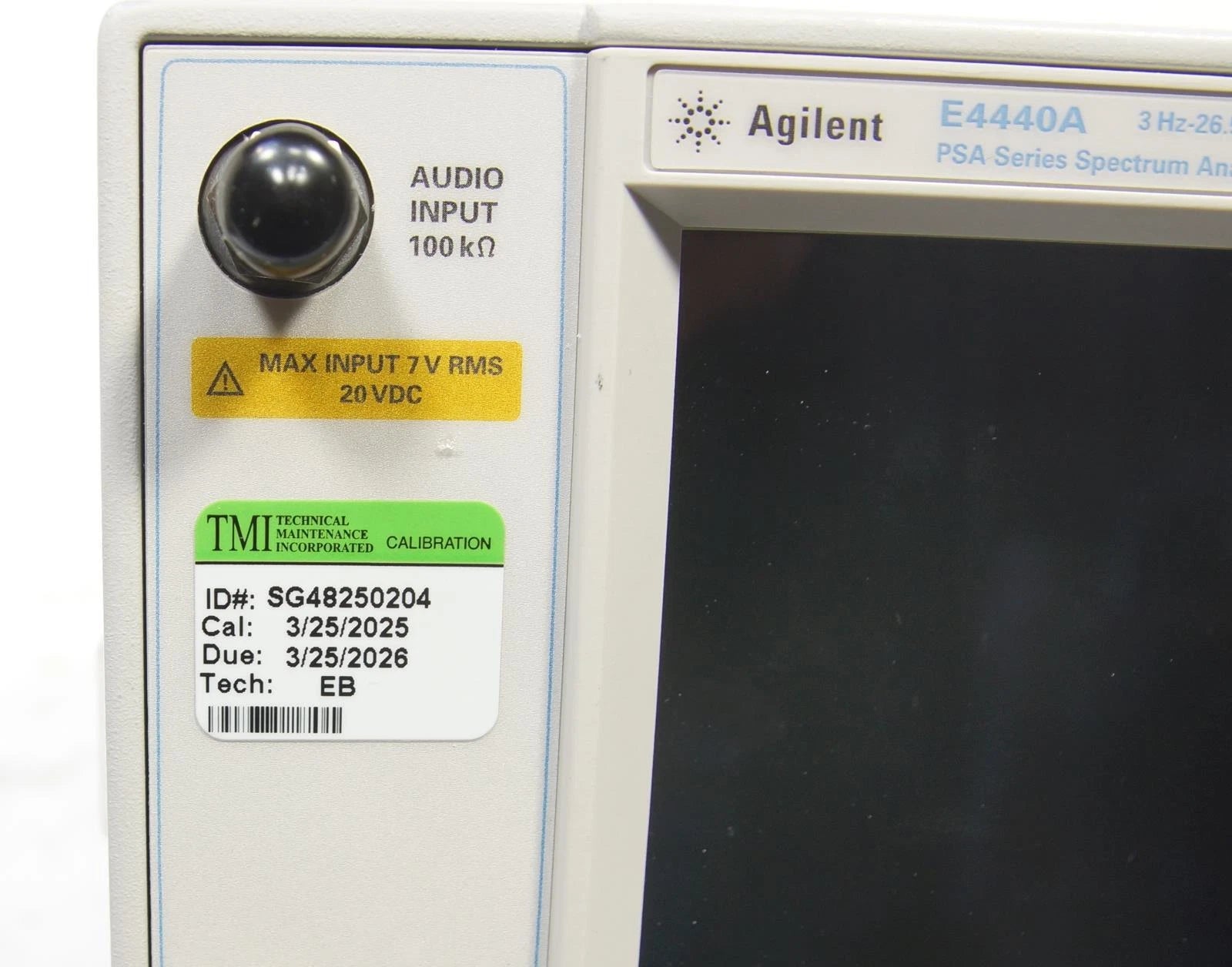 AGILENT E4440A PSA 26.5GHz Spectrum Analyzer CALIBRATED OPT 123 110 115 233 215
