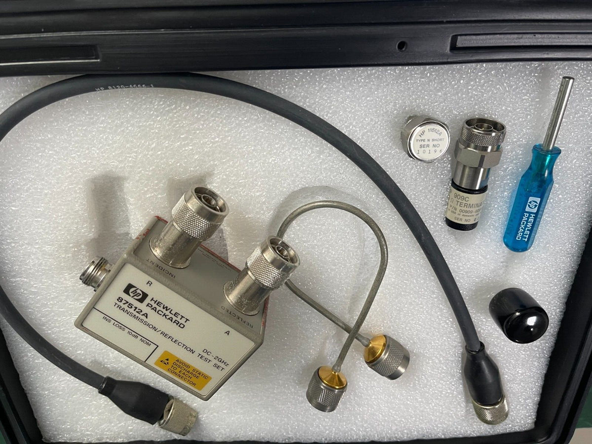 Agilent 87512A Transmission/Reflection Test Kit 50 ohm DC to 2GHz, w/case - XG eqpt