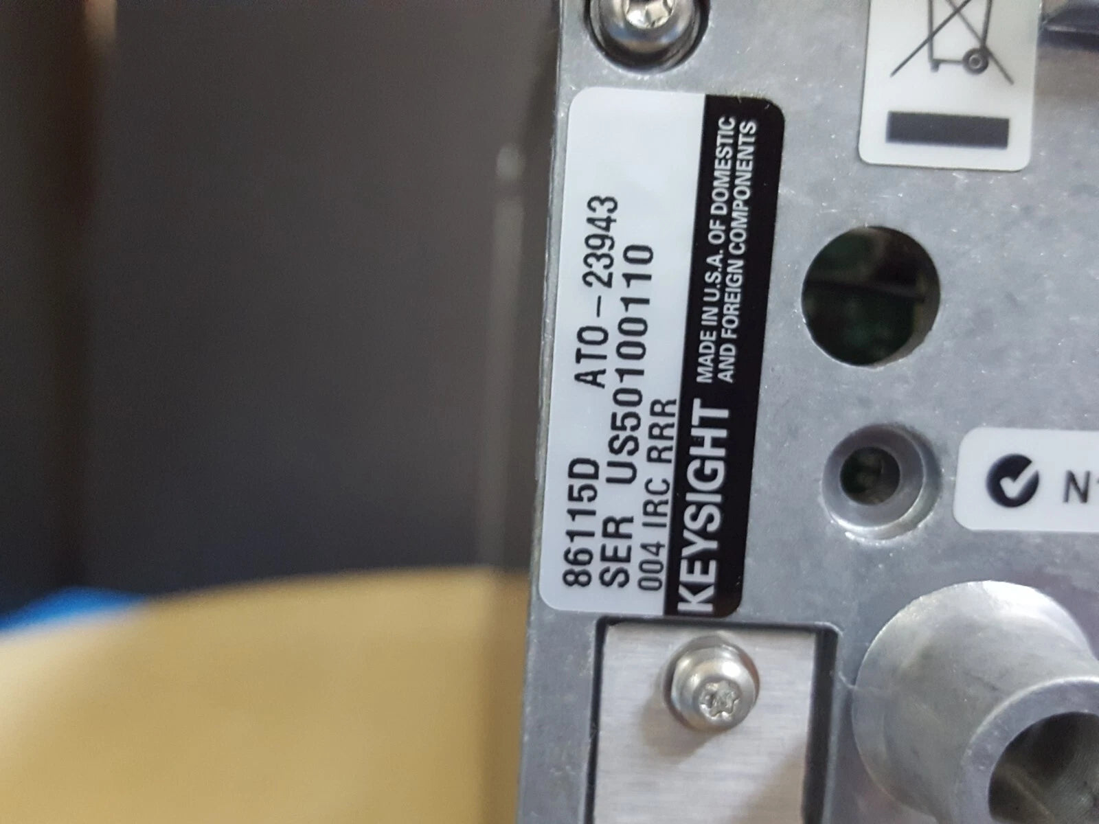 Agilent 86115D 20GHz High-Volume Optical Transceiver Test Module 004/IRC (0110)
