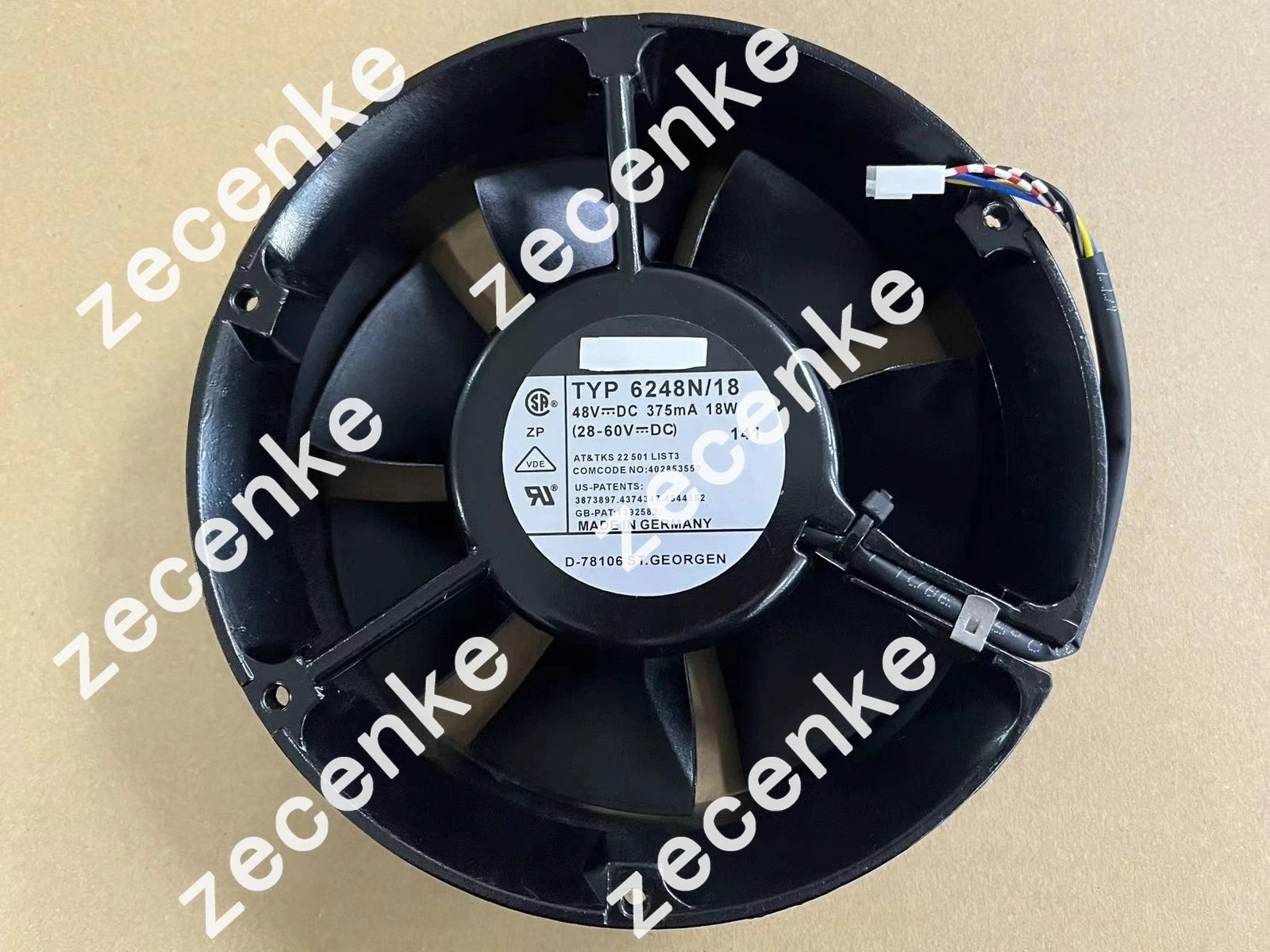 48V 375mA 18W Aluminum Frame Cooling Fan 5pin for 6248N/18