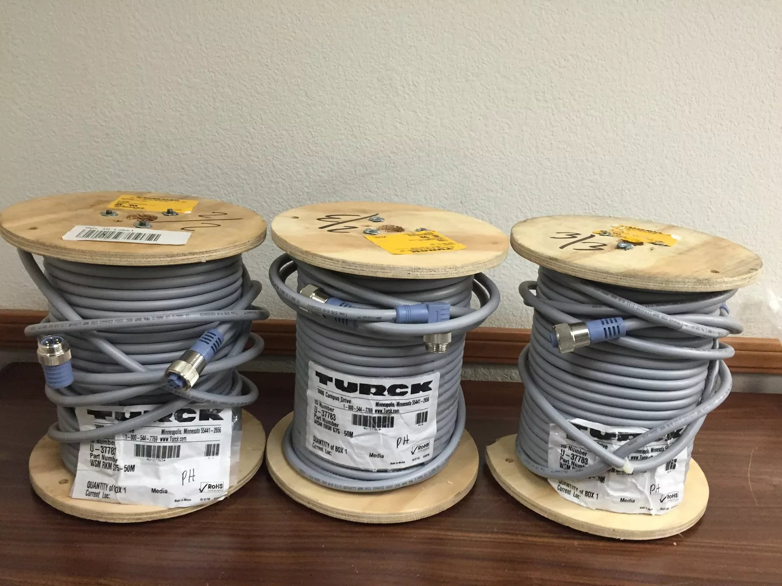 Turck WSM-RKM 575-50M ID U-37783 DeviceNet Cable 50M Spool