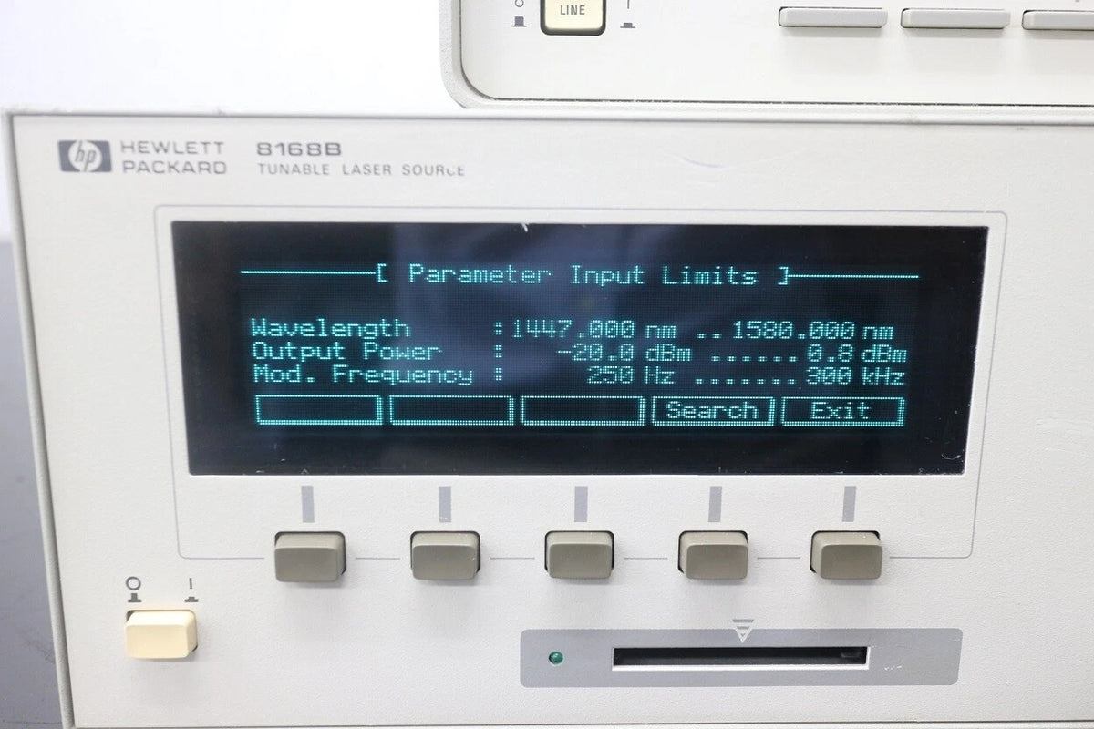 HP 8168B /021 1450-1550nm Tunable Laser Source
