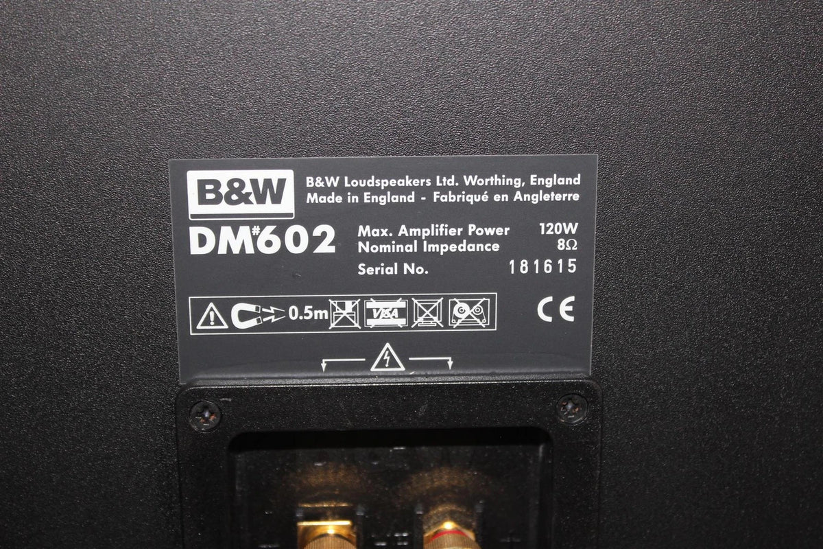 Bowers & Wilkins DM602 Home Theater Bookshelf Speaker -Single- Free Shipping.
