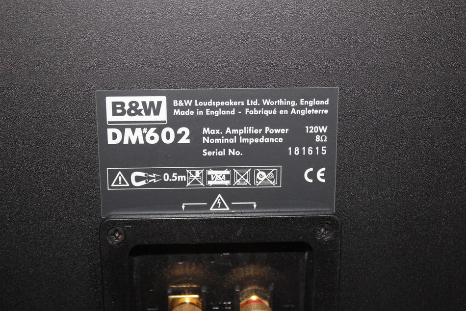 Bowers & Wilkins DM602 Home Theater Bookshelf Speaker -Single- Free Shipping.