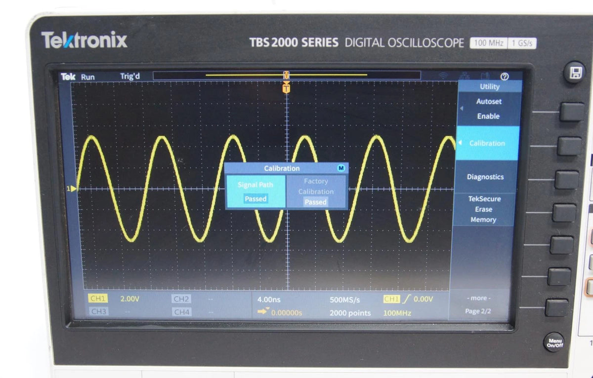 Tektronix TBS2014 100MHz 1GS/s 4Channel Digital Oscilloscope