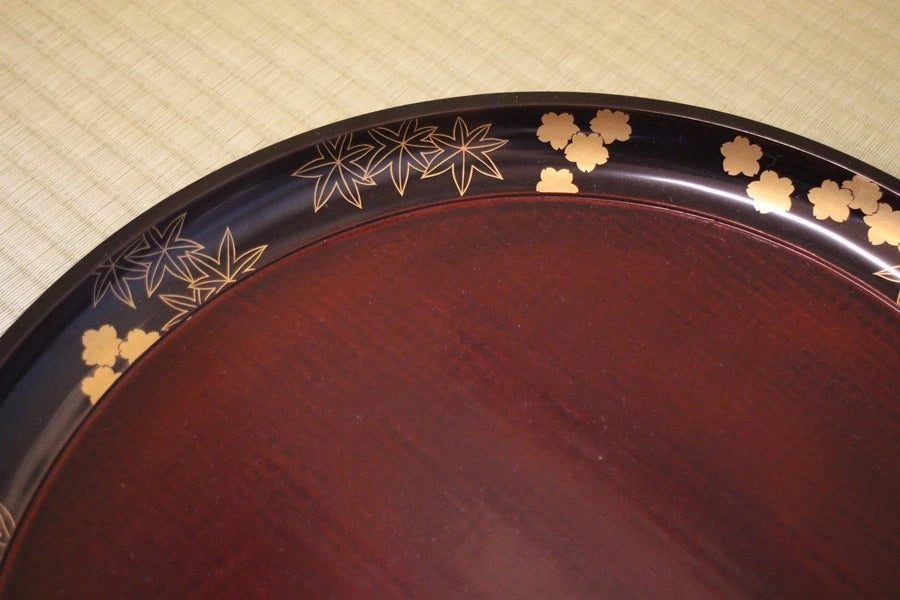 Japanese Old Lacquer Plate Obon